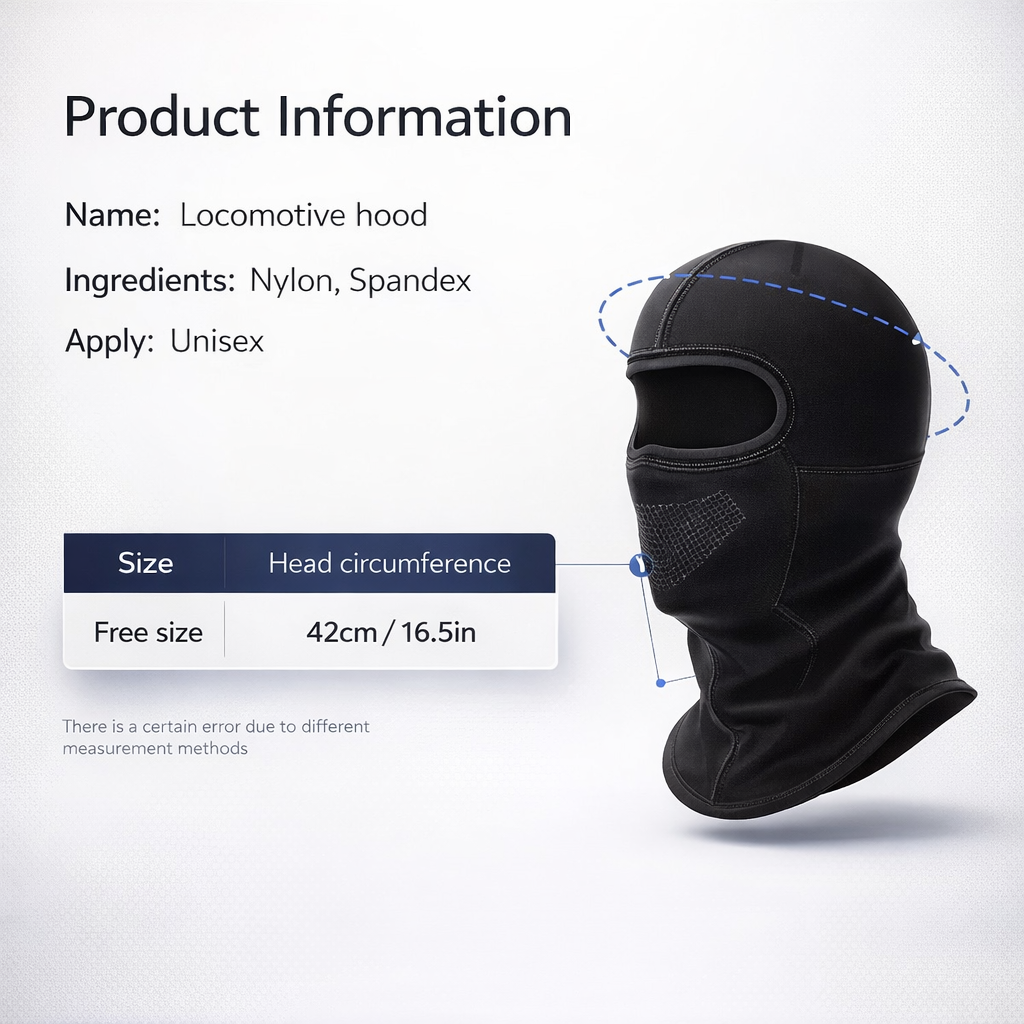 A Unisex Warm Hat And Face Mask for Outdoor Skiing And Motorcycling in Autumn And Winter, Designed to Protect The Face And Neck from Wind And Cold, Featuring a Balaclava Style.