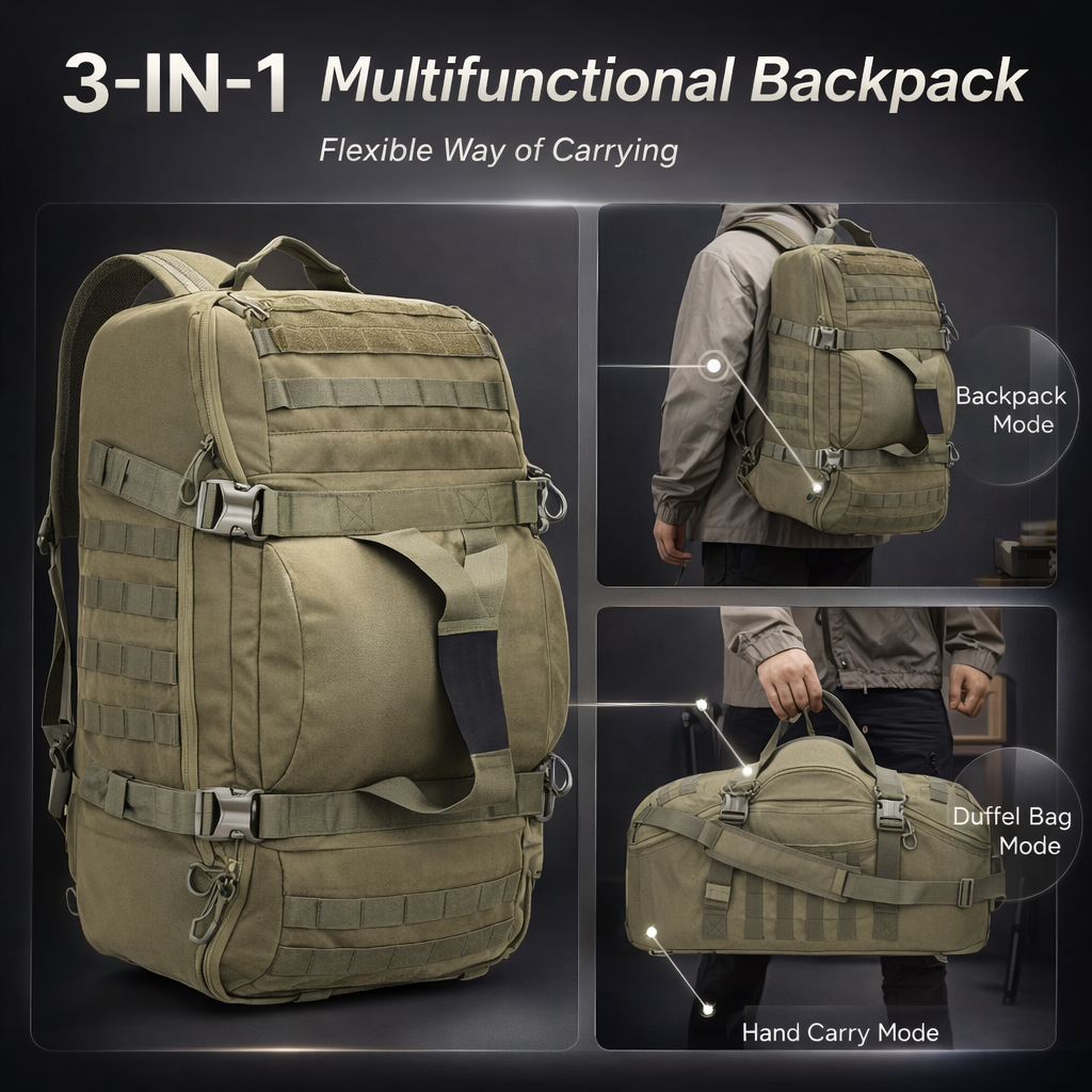 80L Grote Plunjezak Tactische Rugzak Outdoor Camping Zakken Molle Mannen Rugzakken Reistas voor Wandelen