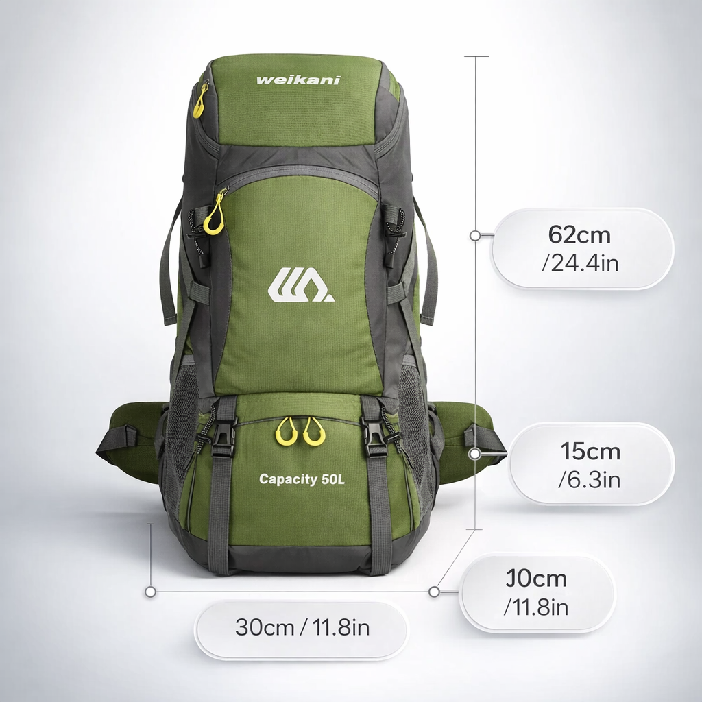 Hoge Capaciteit Multifunctionele Wandelrugzak Mannen Outdoor Sport Reizen Rugzak Tas Vrouwen 50l Wandelen Klimmen Vissen Rugzak