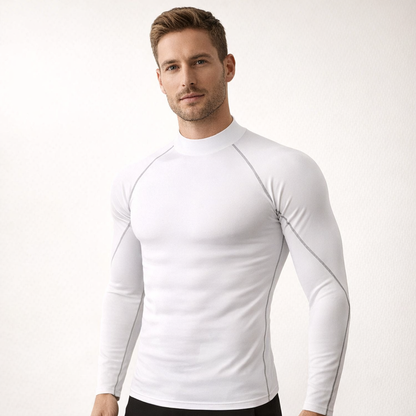 Heren Sport T-shirt Sneldrogend Bodybuilding Running Shirt Lange mouw Compressie Top Gym T-shirt Heren Fitness Strakke Rashgard