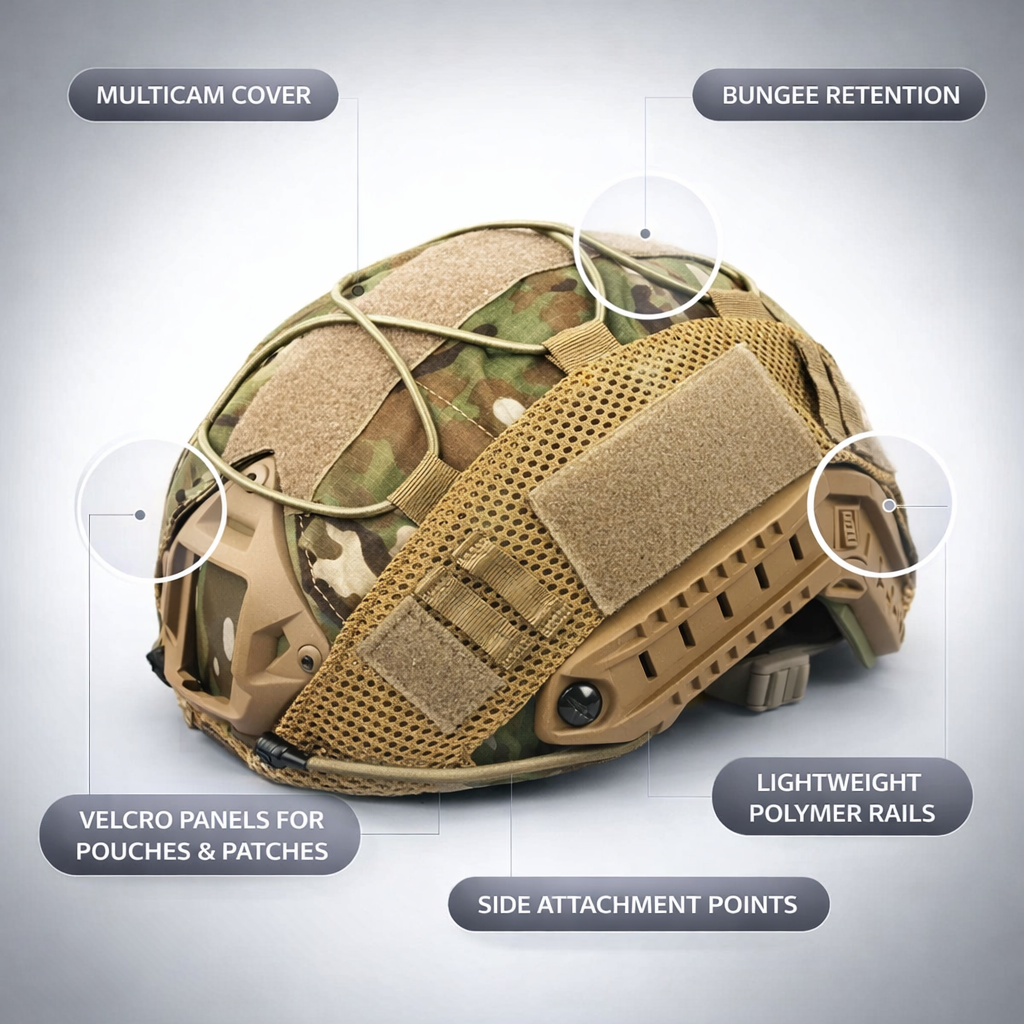 1 stks SNELLE Helm Cover voor Snelle MH PJ BJ Helm Airsoft Paintball Helm Cover Accessoires Fietsen Netto