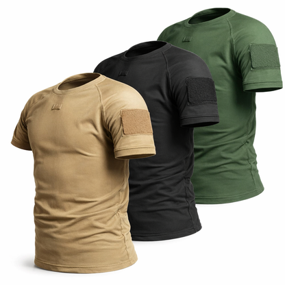 Mannen Zomer Sneldrogend Ademend Elastisch Militaire Tactische Shirts Pullerover Wandelen Camping Tops Klimmen Tees Sport Gym T-shirt
