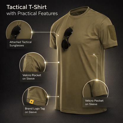 Mannen Zomer Sneldrogend Ademend Elastisch Militaire Tactische Shirts Pullerover Wandelen Camping Tops Klimmen Tees Sport Gym T-shirt