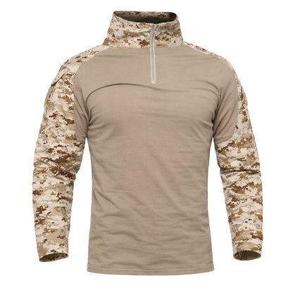 Outdoor Tactische Wandelen T-shirts Mannen Combat Militaire Leger CP Camouflage Lange Mouw Jacht Klimmen Shirt Katoen Sportkleding