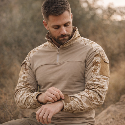 Outdoor Tactische Wandelen T-shirts Mannen Combat Militaire Leger CP Camouflage Lange Mouw Jacht Klimmen Shirt Katoen Sportkleding
