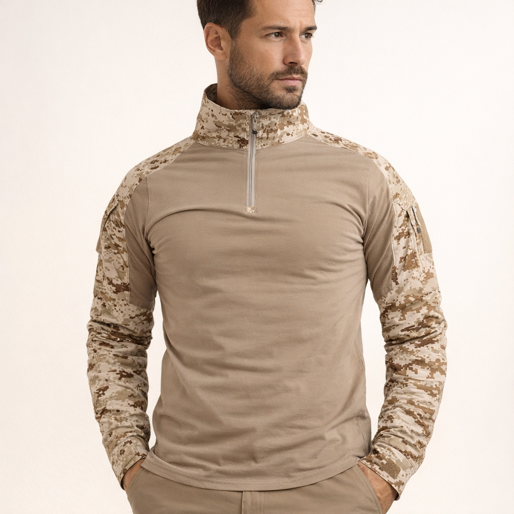 Outdoor Tactische Wandelen T-shirts Mannen Combat Militaire Leger CP Camouflage Lange Mouw Jacht Klimmen Shirt Katoen Sportkleding