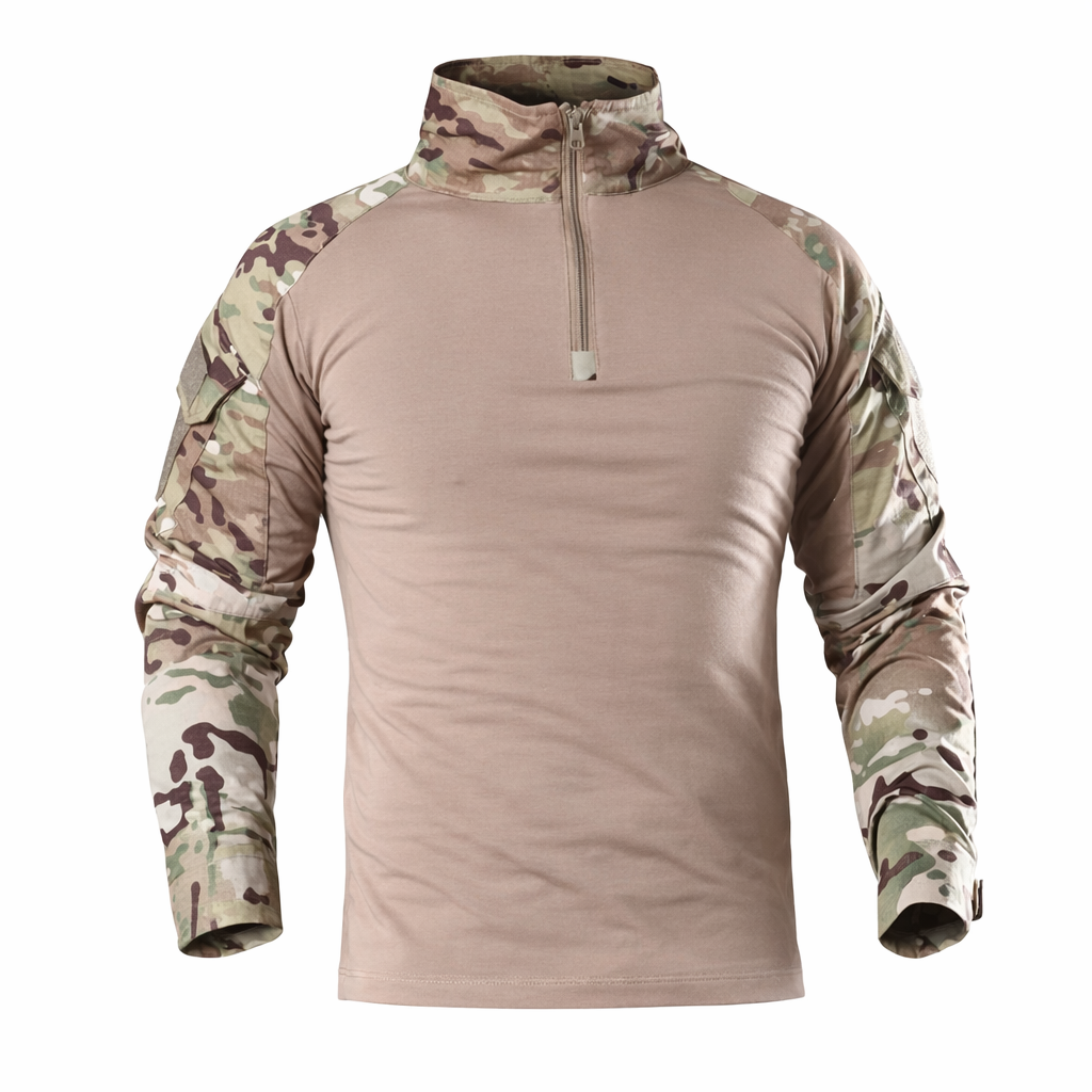 Outdoor Tactische Wandelen T-shirts Mannen Combat Militaire Leger CP Camouflage Lange Mouw Jacht Klimmen Shirt Katoen Sportkleding