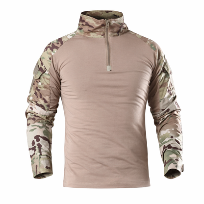 Outdoor Tactische Wandelen T-shirts Mannen Combat Militaire Leger CP Camouflage Lange Mouw Jacht Klimmen Shirt Katoen Sportkleding
