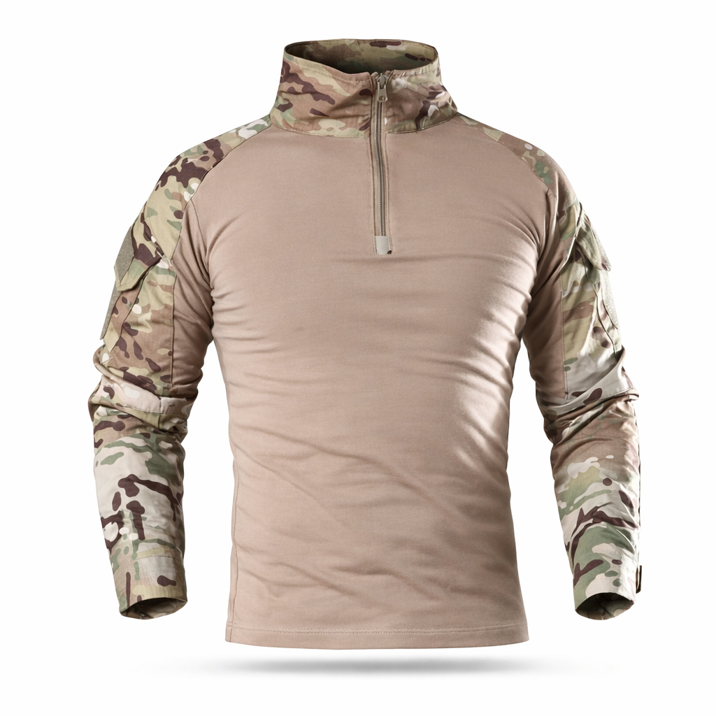 Outdoor Tactische Wandelen T-shirts Mannen Combat Militaire Leger CP Camouflage Lange Mouw Jacht Klimmen Shirt Katoen Sportkleding