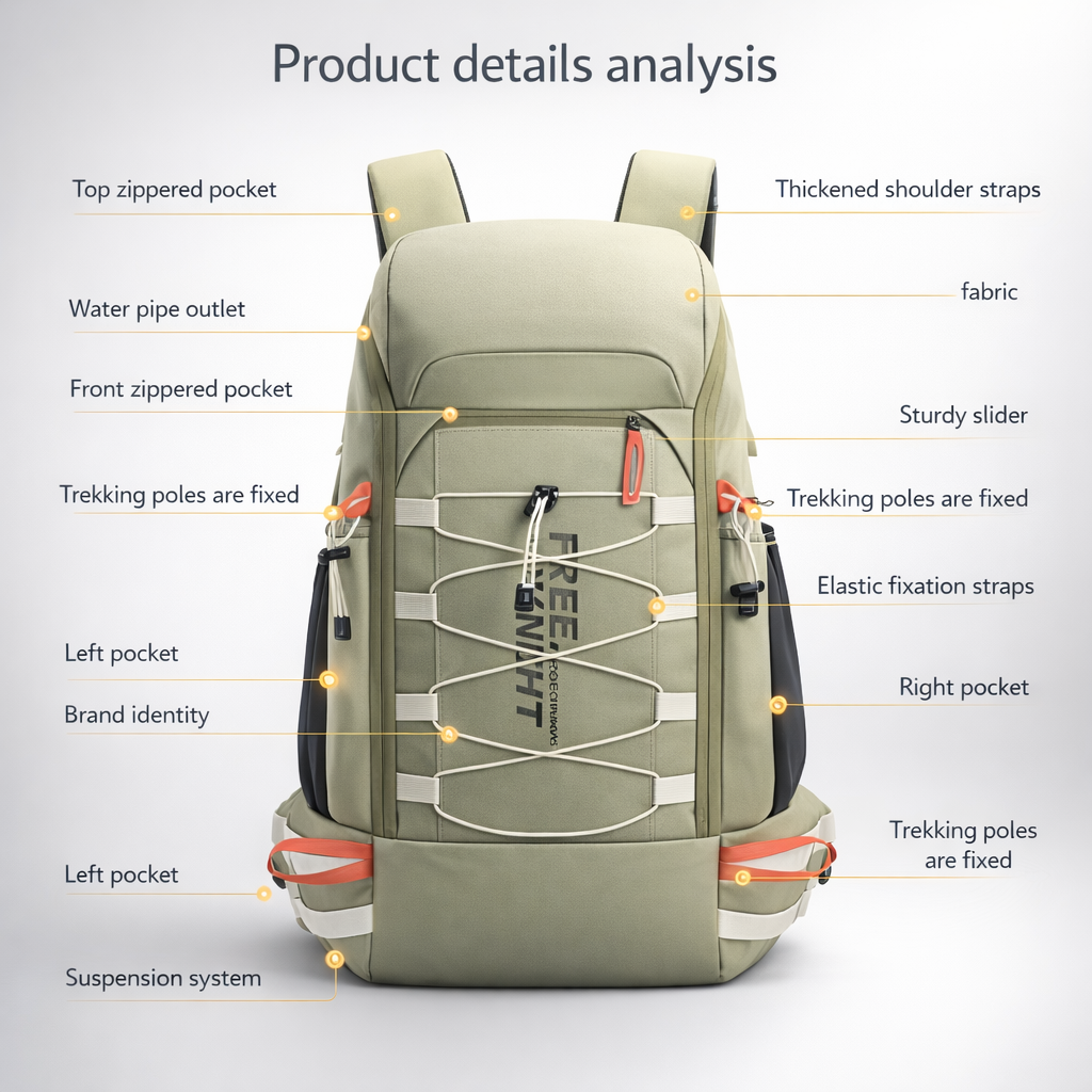 40L Hiking Backpack, Lightweight Travel Backpack, Outdoor Hiking Backpack with Rain Cover, Hiking Backpack for Women and Men, Camping Backpack, Hiking Backpack, Lightweight, Suitable for Travel, Hiking, Hiking, and Large Capacity