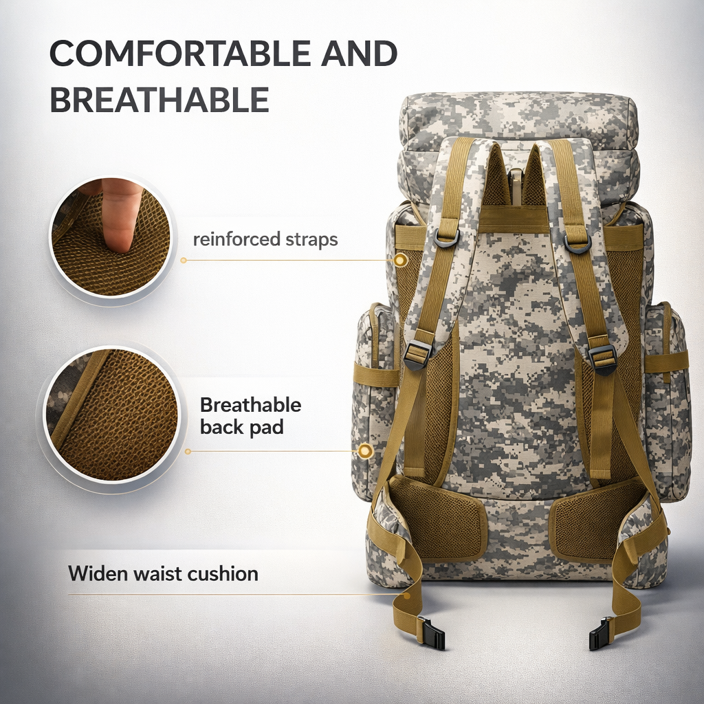 A Two-Part Ensemble, a Backpack for Hiking And Mountaineering