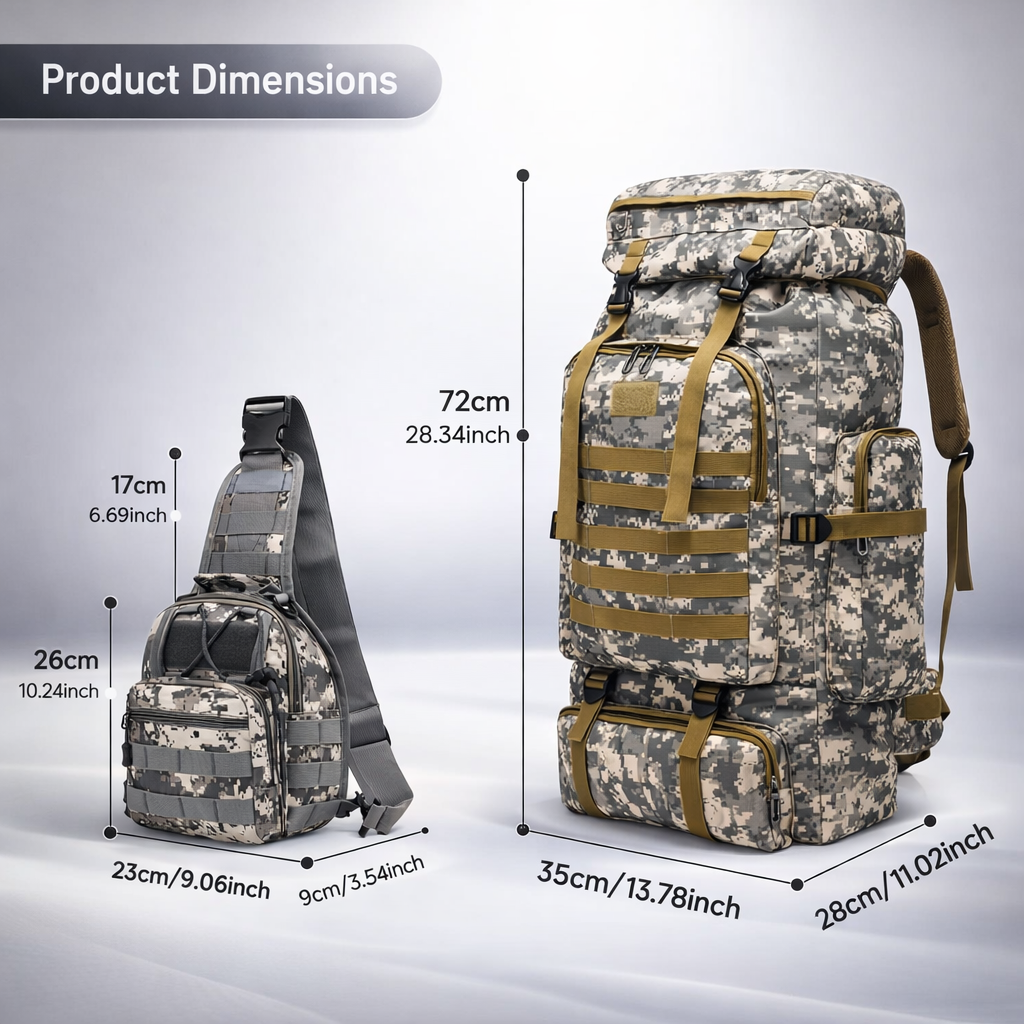 A Two-Part Ensemble, a Backpack for Hiking And Mountaineering