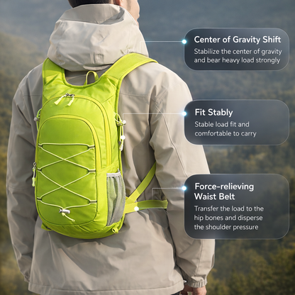 Portable Ultra-Light Outdoor Backpack, Unisex Travel Daypack for Hiking And Leisure (Water Bladder Not Included)