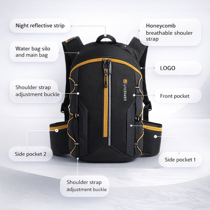 1/2pcs: (Single Backpack) or (Backpack + 2-liter Water Bag), Two Options. A Lightweight Outdoor Water Bag Backpack, Suitable for Running, Hiking, Cycling, Etc. It Features a Mesh Ventilation Design. Marathon Water Bag Backpack.