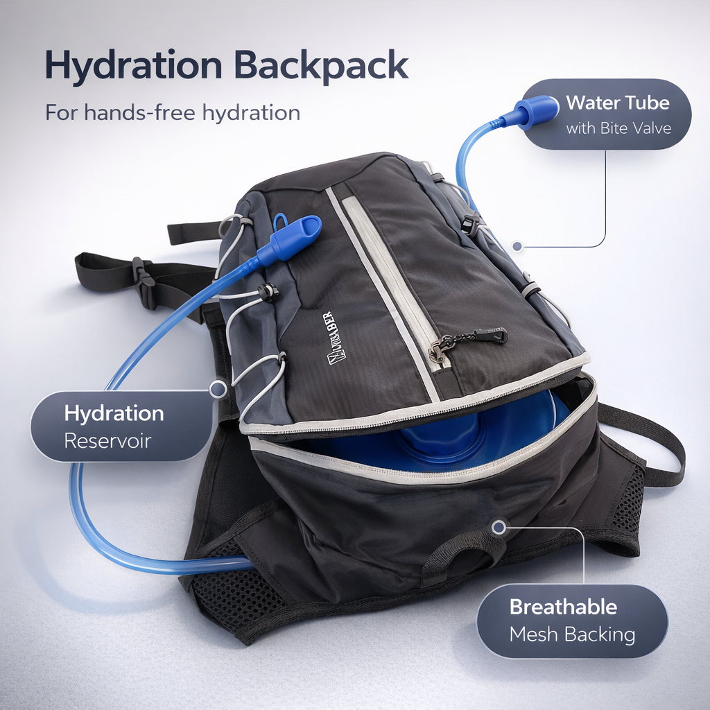 1/2pcs: (Single Backpack) or (Backpack + 2-liter Water Bag), Two Options. A Lightweight Outdoor Water Bag Backpack, Suitable for Running, Hiking, Cycling, Etc. It Features a Mesh Ventilation Design. Marathon Water Bag Backpack.