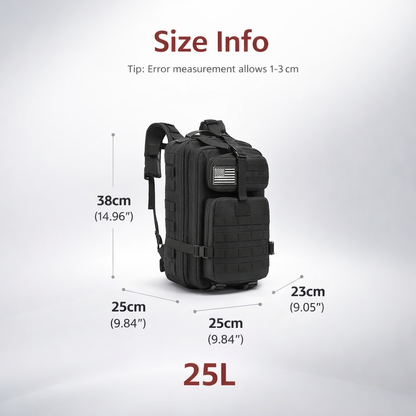 25 L  Men'S Backpack Made of Nylon, Suitable for Outdoor Activities Like Sports, Camping, Hiking, Trekking, Fishing, And Hunting, Available in 25L And 50L Sizes.