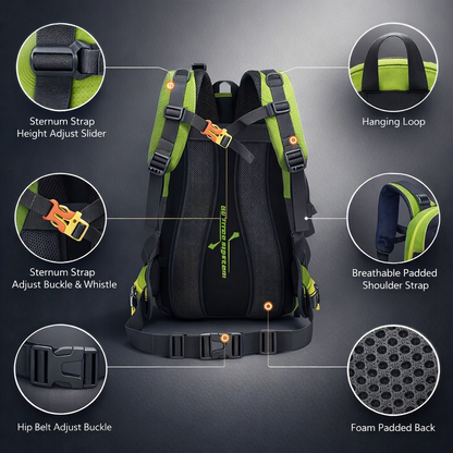 40L Durable Travel Backpack for Camping, Hiking, And Trekking - Suitable for Men And Women, Ideal for Carrying Laptop And Outdoor Gear