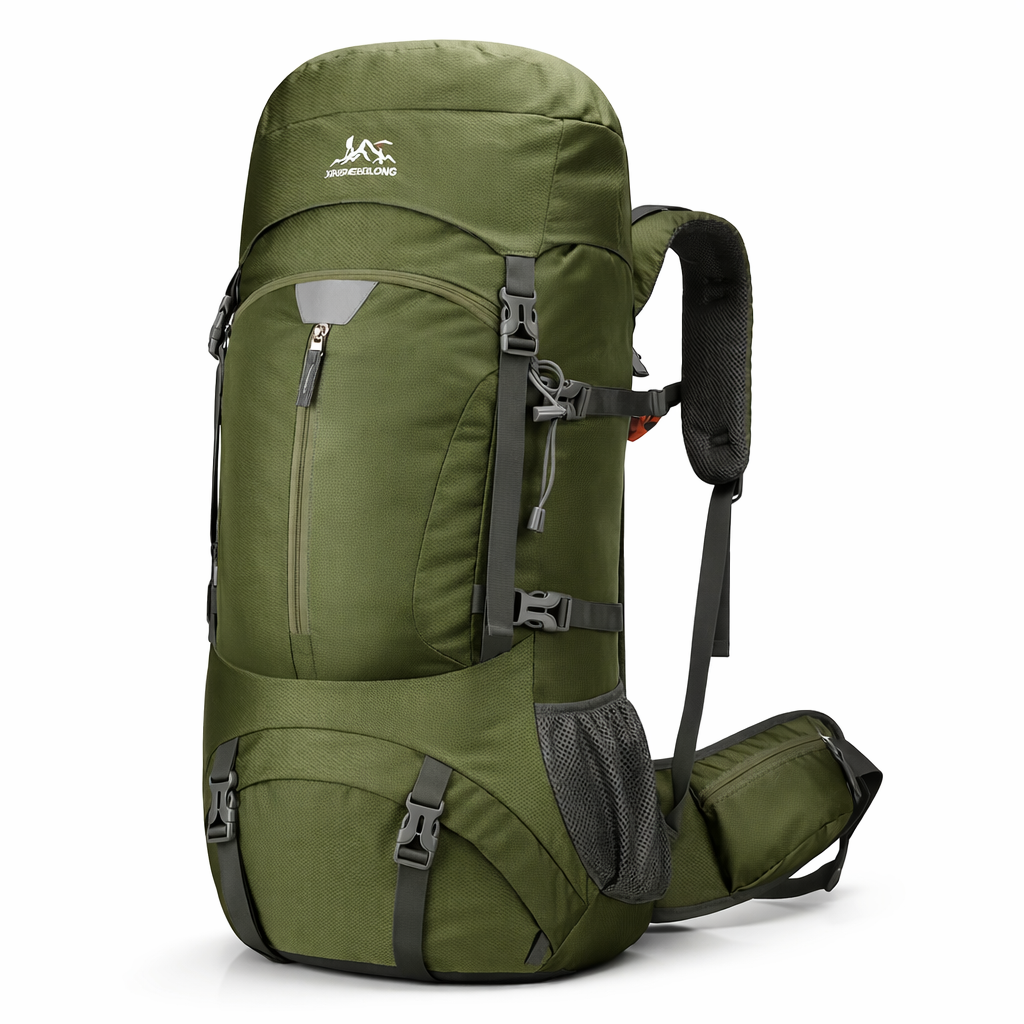 60L Large Capacity Outdoor Hiking Backpack, Camping Tent Backpack for Men and Women, Sports Travel Bag, Trekking and Touring Luggage Bag