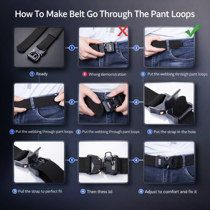 Quick Release Tactical Belt, Men's Working Belt Gun Belt Stretch Nylon Web Outdoor Training Belt for Hiking Hunting Sports