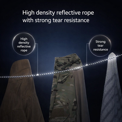 Portable 3-Meter Adjustable Clothesline - Windproof, Beaded Design for Outdoor Camping & Travel