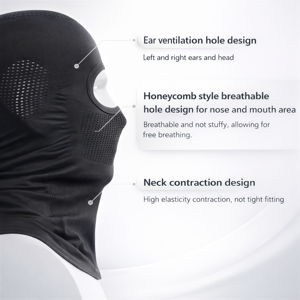 High-elasticity Breathable Balaclava, Seamless Full-face Riding Mask for Outdoor Sports, Sun Protection and Dust Prevention, Motorcycle Visor, for Mountaineering, Hiking, Fishing, Sun-shading Headscarf, Neck Gaiter, and Bicycle/motorcycle Liner