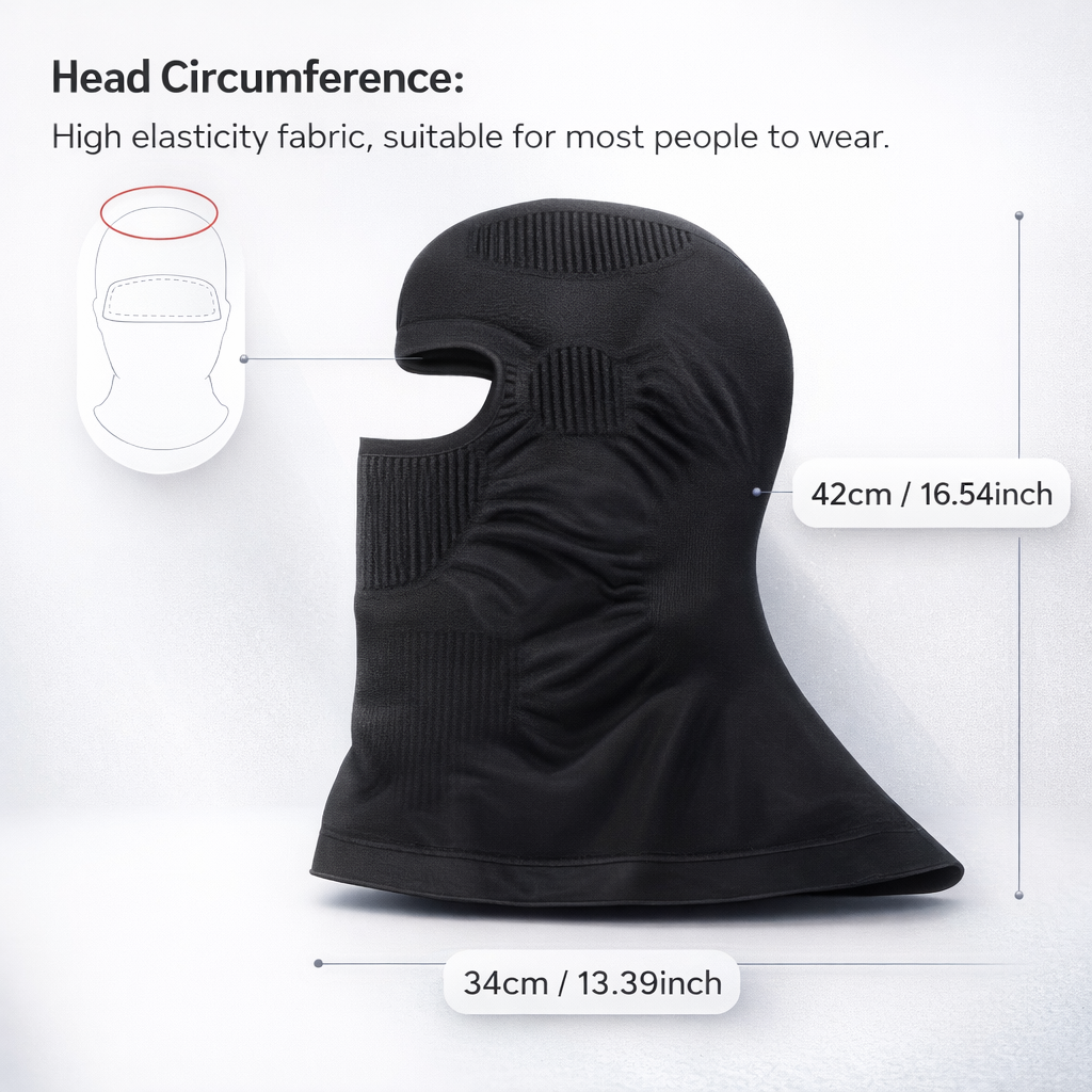 High-elasticity Breathable Balaclava, Seamless Full-face Riding Mask for Outdoor Sports, Sun Protection and Dust Prevention, Motorcycle Visor, for Mountaineering, Hiking, Fishing, Sun-shading Headscarf, Neck Gaiter, and Bicycle/motorcycle Liner