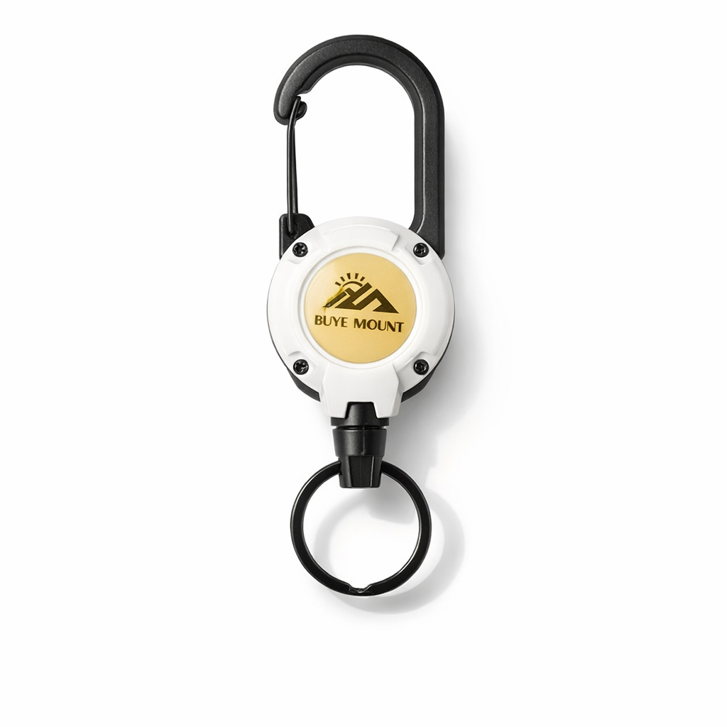 Four-color Outdoor Tactical Pull-tab Retractable Buckle Steel Wire Rope Multi-functional Keychain Camping High-resilience Anti-loss Rope Quick-release Buckle
