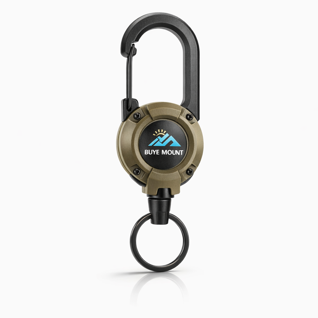 Four-color Outdoor Tactical Pull-tab Retractable Buckle Steel Wire Rope Multi-functional Keychain Camping High-resilience Anti-loss Rope Quick-release Buckle