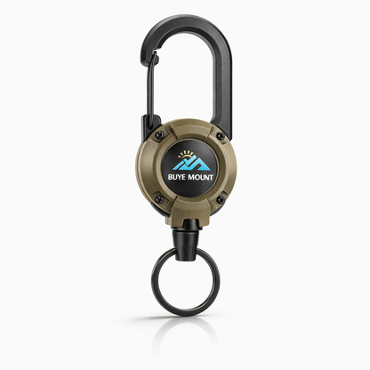 Four-color Outdoor Tactical Pull-tab Retractable Buckle Steel Wire Rope Multi-functional Keychain Camping High-resilience Anti-loss Rope Quick-release Buckle