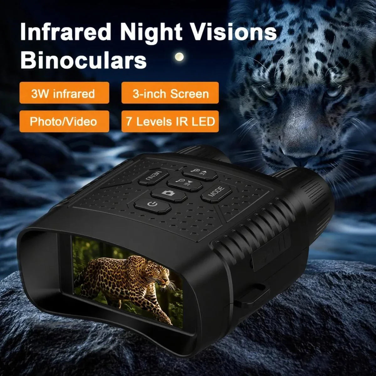 3 ''Scherm 2.5K Nachtzicht Verrekijker 6X Digitale Zoom Met Tactisch Licht 2000mAh Infrarood Nachtkijker voor Camping