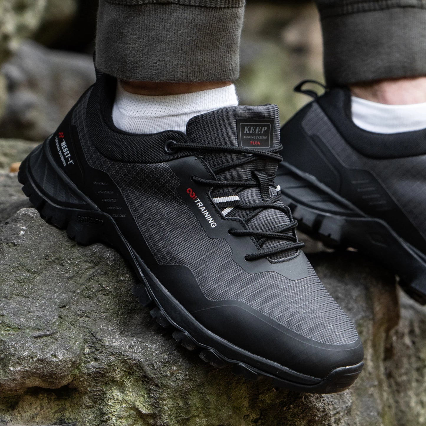 Baasploa Mannen Nieuwe Wandelschoenen Outdoor Waterdichte Slijtvaste Antislip Sneakers Mannelijke Casual Lichtgewicht Veterschoenen Wandelschoenen