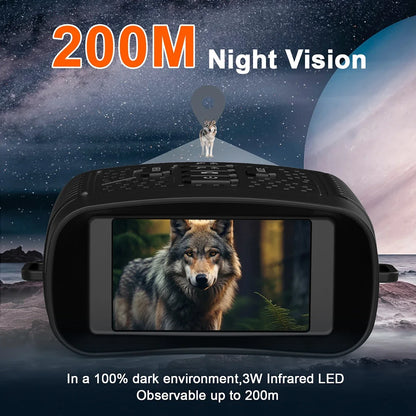 3 ''Scherm 2.5K Nachtzicht Verrekijker 6X Digitale Zoom Met Tactisch Licht 2000mAh Infrarood Nachtkijker voor Camping