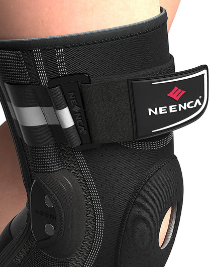 NEENCA Scharnierende Kniebrace voor Kniepijn Kniesteun met Zijstabilisatoren Gewrichtspijn Verlichting Artritis Meniscusscheur ACL PCL