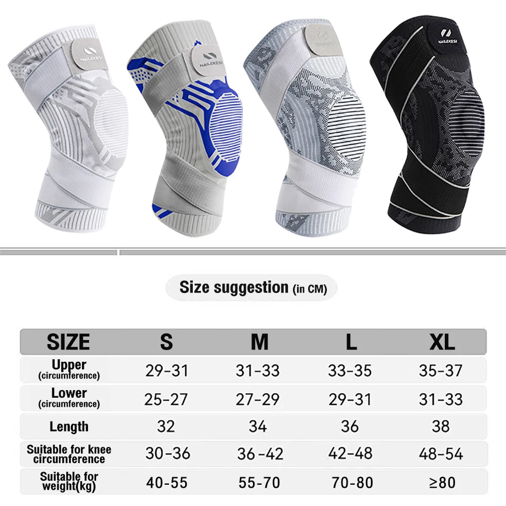 1 Pc Knie Ondersteuning Bretels Band Elastische Sport Bandage Compressie Protector Pad Verlicht Gym Fitness Kniebeschermers Verwondingen Volleybal