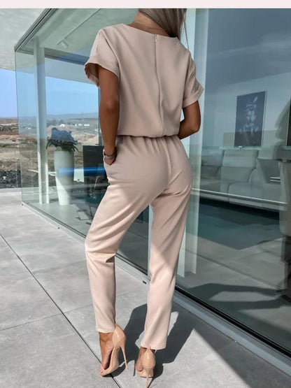 Stijlvolle Jumpsuit met Tailleband - Visconte