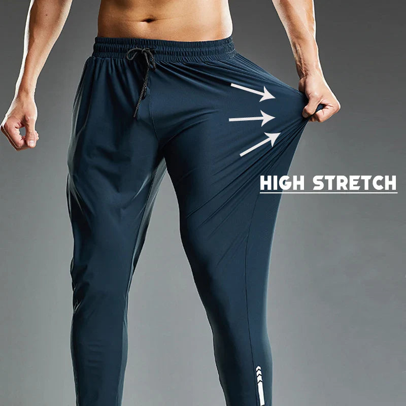 Summer Elastic Men Running Sport Pants Jogging Sweatpants Casual Outdoor Training Gym Fitness Trousers - Visconte