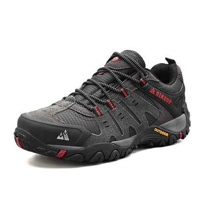 HIKEUP Wandelschoenen voor heren Suède buitenschoenen Slijtvaste heren Trekking Wandelen Jacht Tactische sneakers