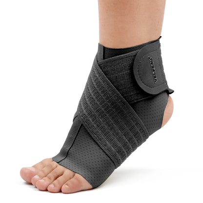 VELPEAU Enkelbrace, enkelcompressiemouw met verstelbare riem voor sport, hardlopen, fietsen en fasciitis plantaris