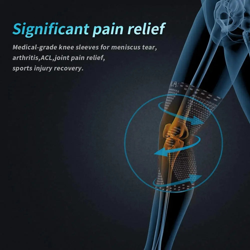 NEENCA Kniebrace Ondersteuning met Zijstabilisatoren Patella Gel Knie Compressie Mouw voor Kniepijn Meniscus Scheurblessure Herstel