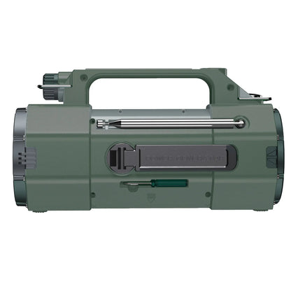 Nieuwe multifunctionele buitenradio FM/MW/SW/VHF/WB, handmatige noodgenerator, LED-zaklamp noodopladen SOS-alarm, 5000 mAh