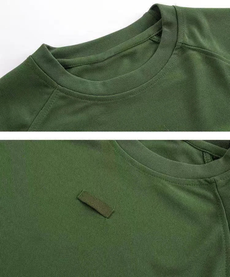 Mannen Zomer Sneldrogend Ademend Elastisch Militaire Tactische Shirts Pullerover Wandelen Camping Tops Klimmen Tees Sport Gym T-shirt