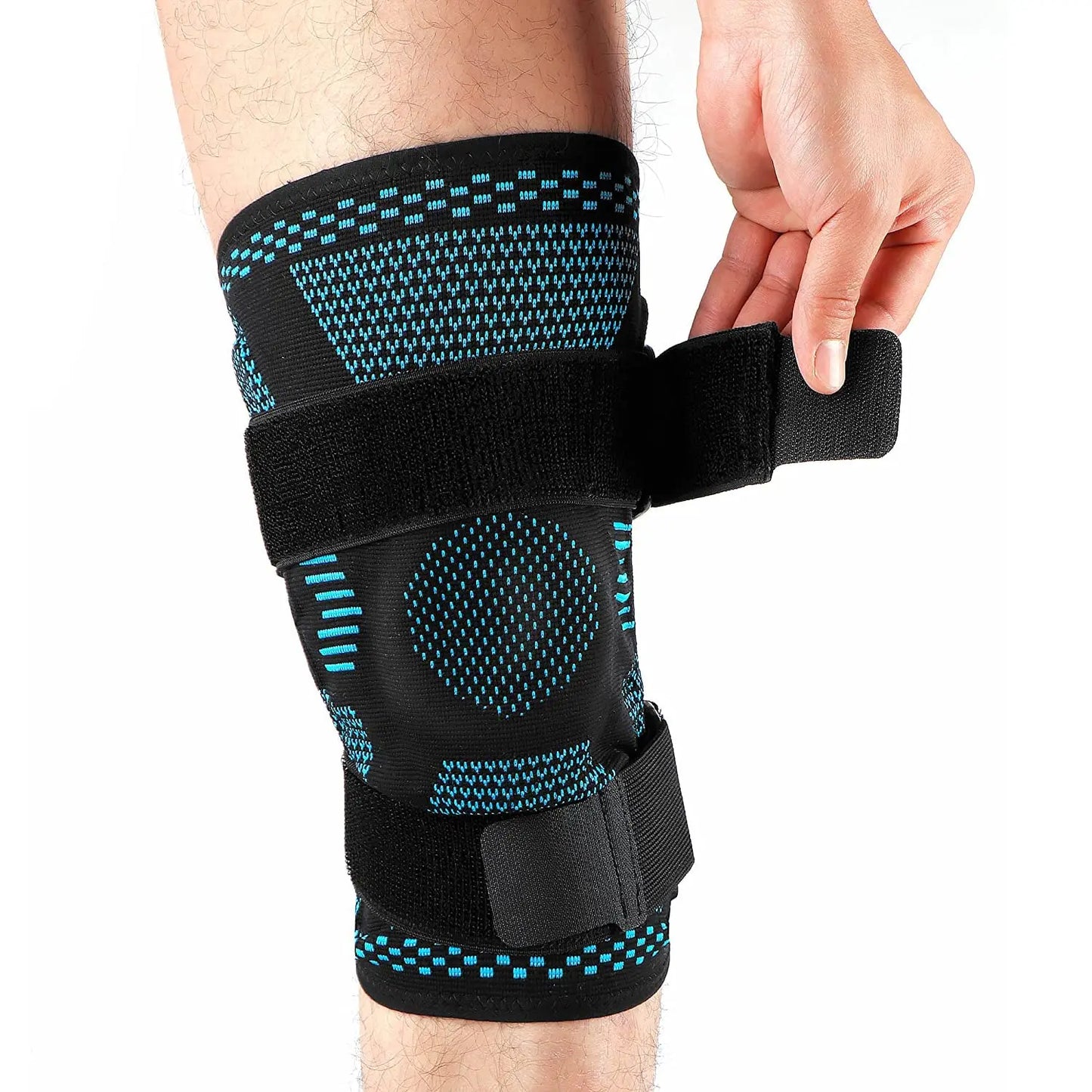 1PCS Kniebrace Ondersteuning Compressie Mouw met Zijstabilisatoren en Patella Gel voor Kniepijn Meniscus Scheur ACL Letsel herstel