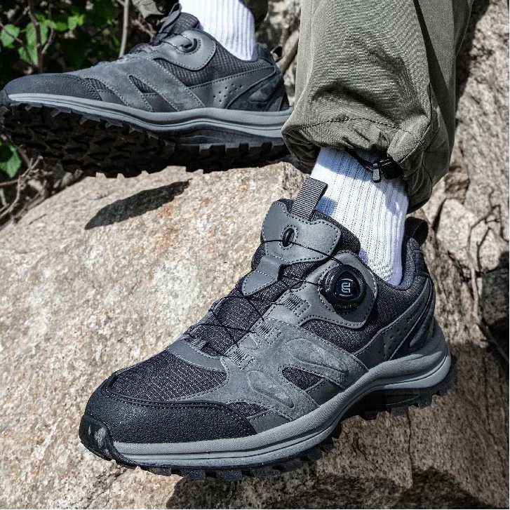 Baasploa Heren Wandelschoenen Antislip Slijtvast Outdoor Klimmen Wandelschoenen voor Heren Comfort Binnenkatoen Outdoor Sneakers