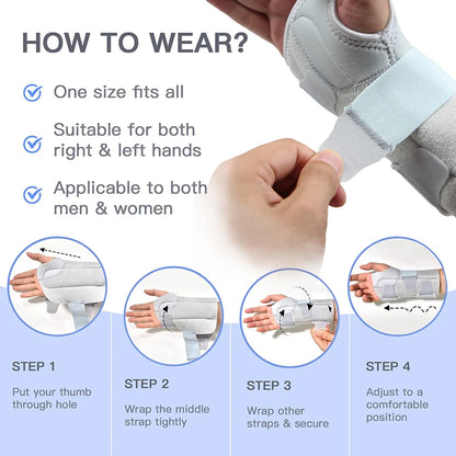 1 Stuks Polsbrace Carpale Tunnel Ondersteuning Pijnverlichting Vrouwen Mannen Verstelbare Polsbeschermer Fit Rechter Linkerhand Voor Artritis Tendonitis