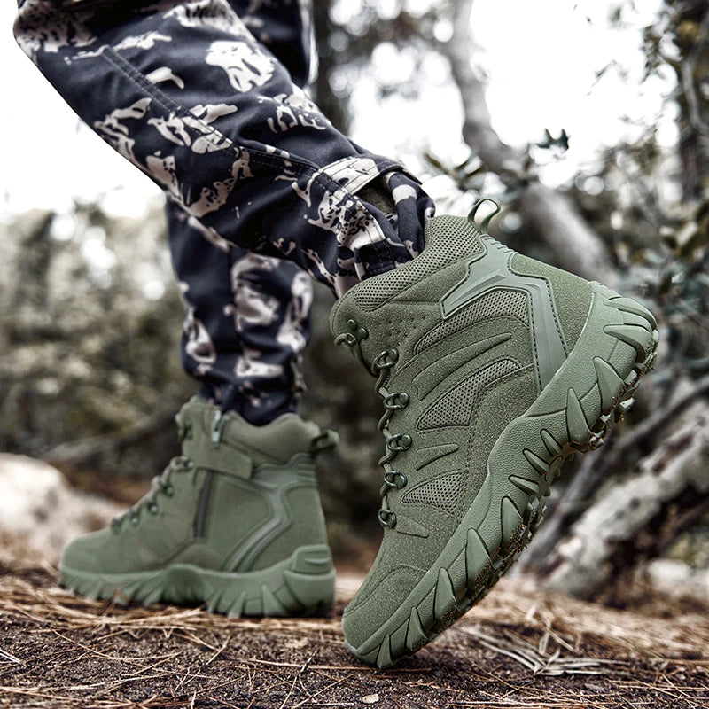Verbeterde tactiek Combat Training Laarzen Heren Buiten Kamperen Anti-slijtage Snelle respons Wandelschoenen Vissen Jacht Sneakers Heren