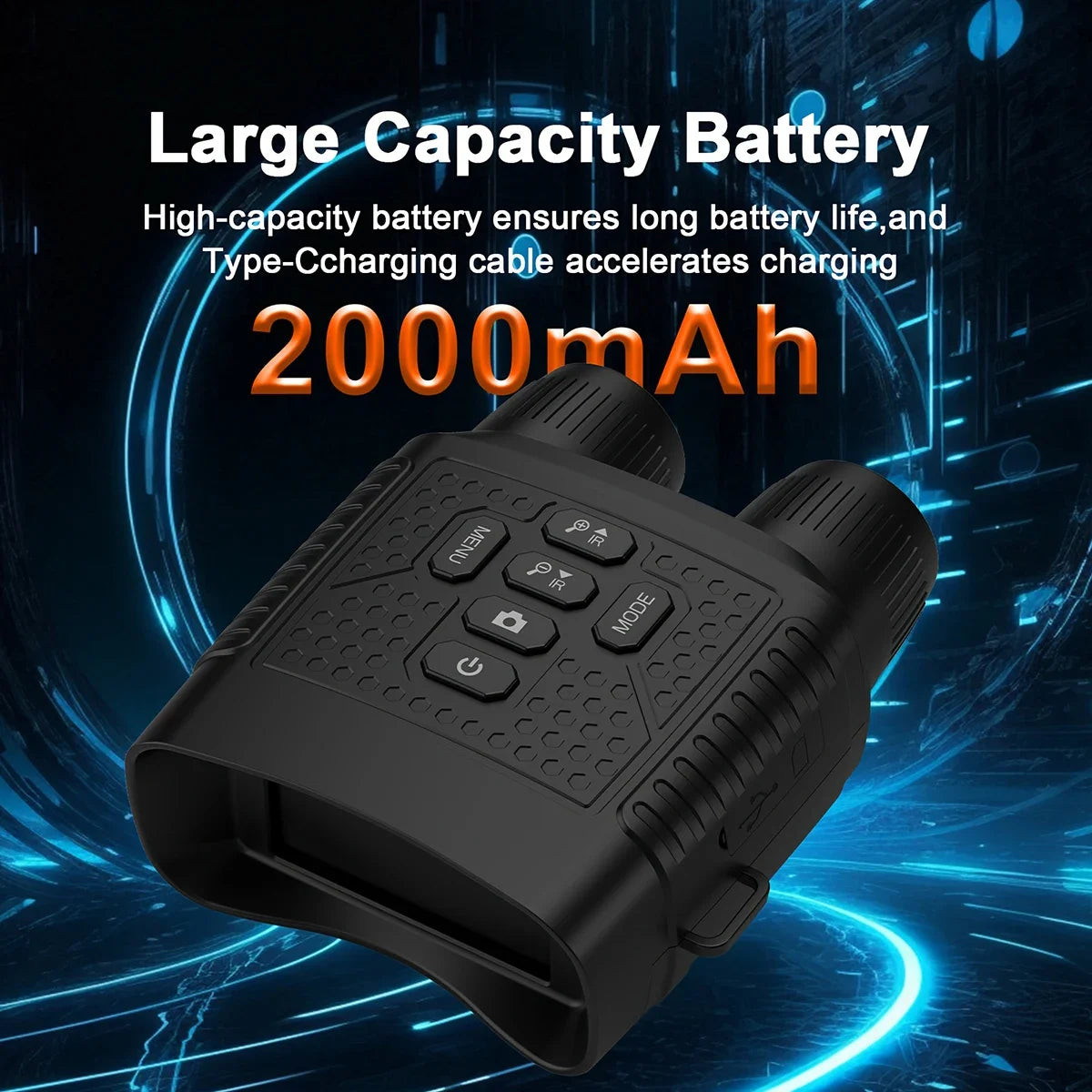 3 ''Scherm 2.5K Nachtzicht Verrekijker 6X Digitale Zoom Met Tactisch Licht 2000mAh Infrarood Nachtkijker voor Camping