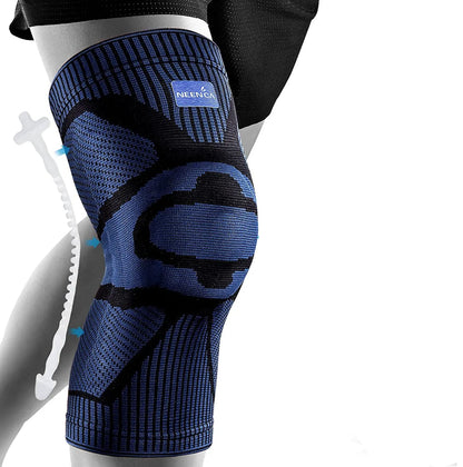 NEENCA Kniebrace Ondersteuning met Zijstabilisatoren Patella Gel Knie Compressie Mouw voor Kniepijn Meniscus Scheurblessure Herstel