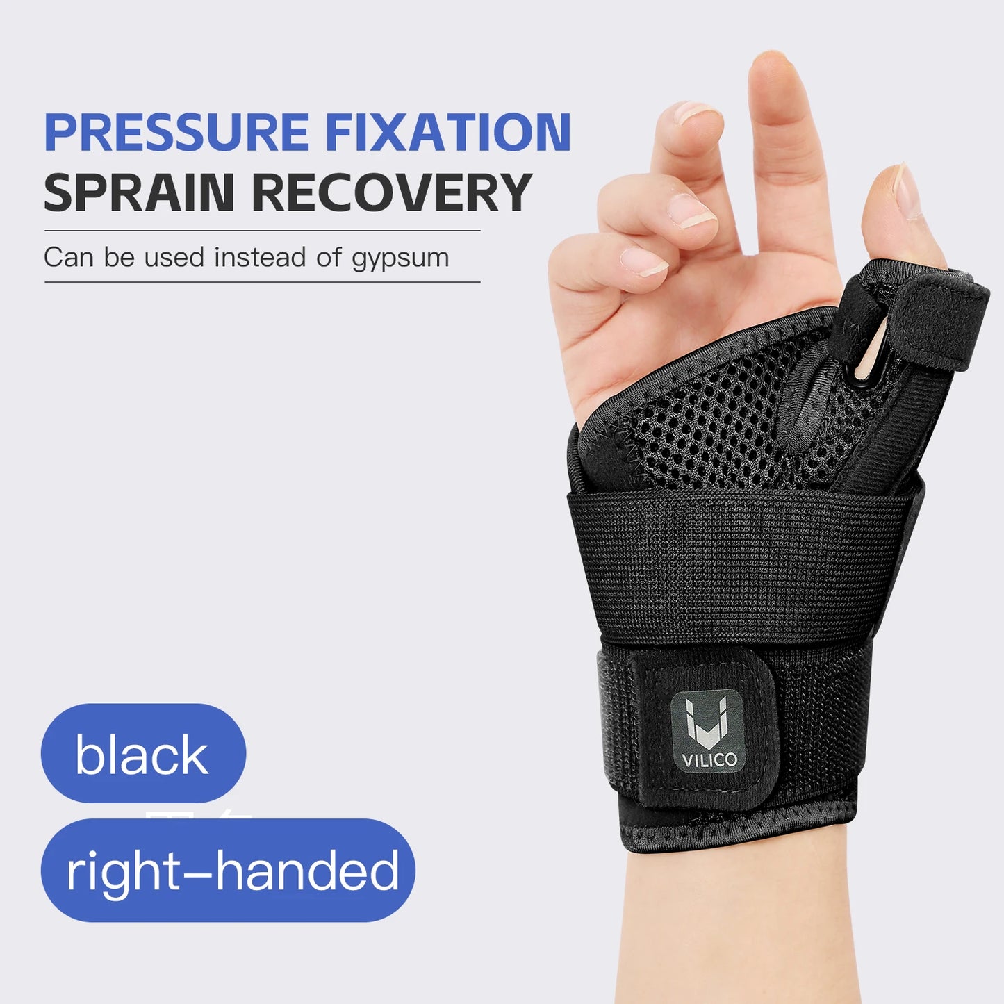 Flexibele pols- en duimbrace voor tendinitis, artritis, ademende duimbeschermer, geschikt voor rechter- en linkerhand