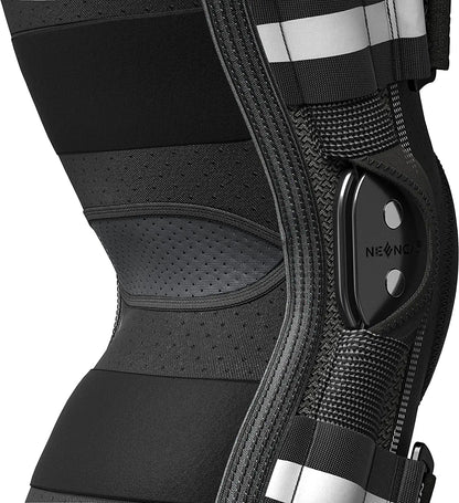 NEENCA Scharnierende Kniebrace voor Kniepijn Kniesteun met Zijstabilisatoren Gewrichtspijn Verlichting Artritis Meniscusscheur ACL PCL