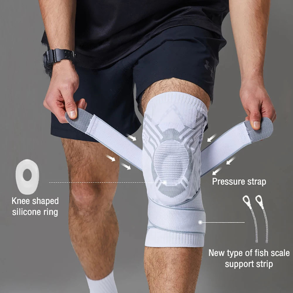 1 Pc Knie Ondersteuning Bretels Band Elastische Sport Bandage Compressie Protector Pad Verlicht Gym Fitness Kniebeschermers Verwondingen Volleybal